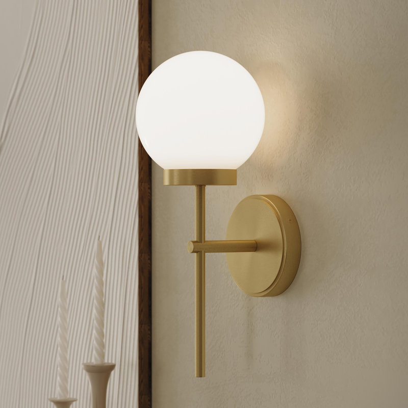 Rigsby Brushed Gold 1-Light Wall Sconce, Brushed Gold