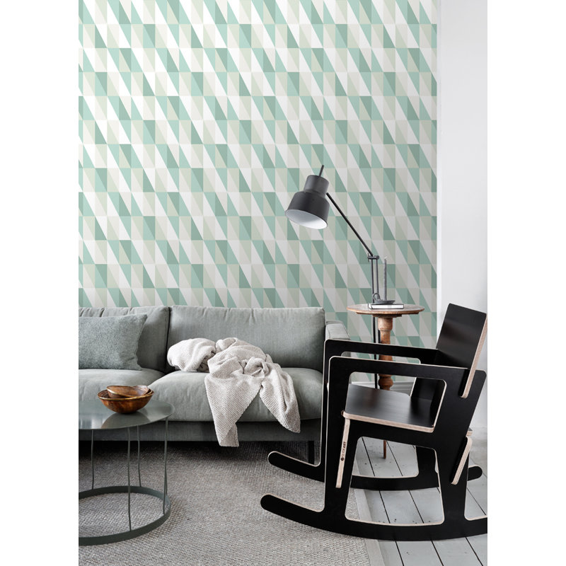 Rouleau de papier peint L 33 pi x l 20,9 po Jennedy Inez, Bleu sarcelle