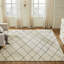 Urban Ridge Wool Hand Knotted Area Rug in Ivory Lattice-565123664