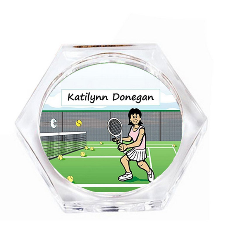 Sous-verre à tournoi joueur de tennis