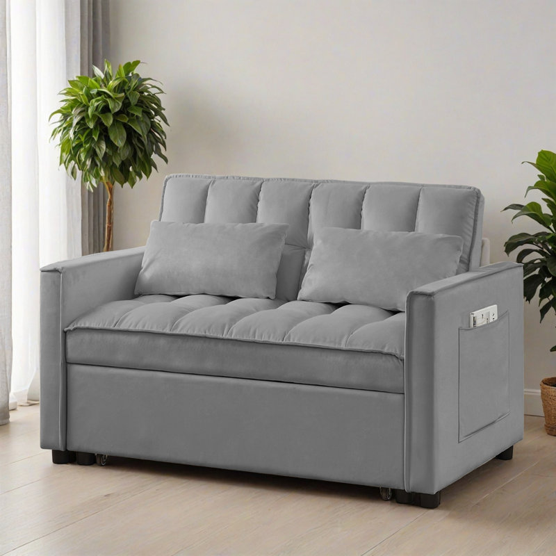 Canapé-lit 52,77 po, Gris