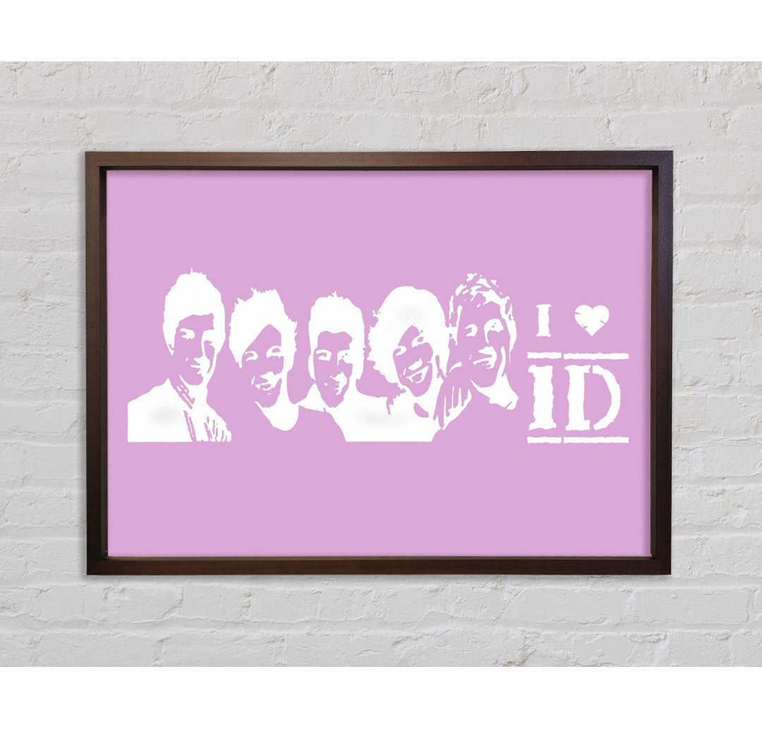 Musik Zitat I Love 1 Direction Pink - Druck