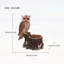 Chouette assise avec tronc d'arbre jardinière - Figurine rustique en polyrésine et pot de fleurs pour décoration intérieure et extérieure