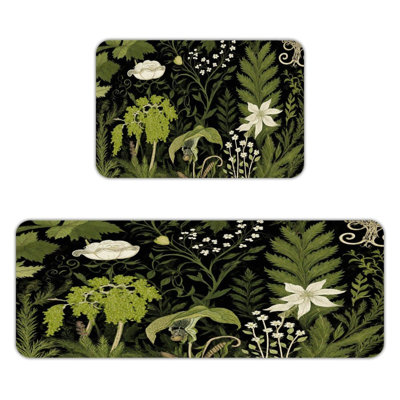 Tapis de cuisine antidérapant 2 pièces