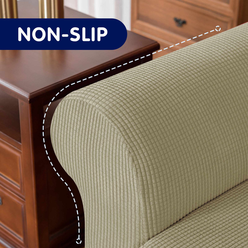 Box Cushion Armchair Slipcover, Sand