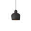 1-Light Resin Industrial Distressed Black Bell Pendant Light
