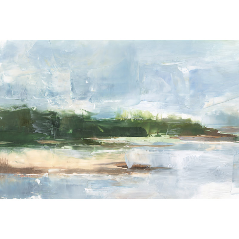 «Tropical Shore II» par Ethan Harper - peinture sur toile tendue, H 8 po x l 12 po x P 1,25 po