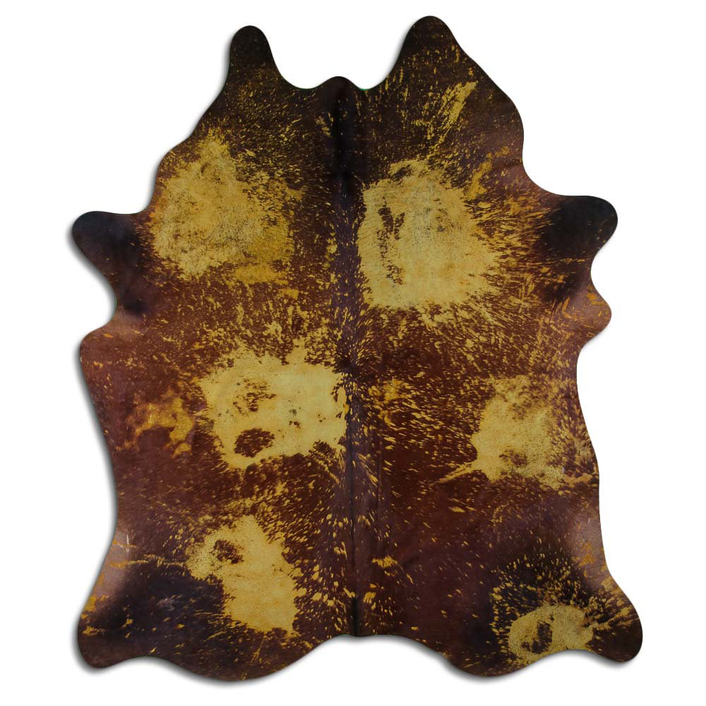 Foundry Select ACID WASHED HAIR ON Cowhide RUG DISTRESSED YELLOW 3 - 5 ...
