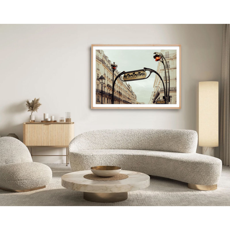Paris Metro, 40" H x 29" W, White