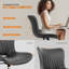 Petit fauteuil de bureau rembourré sans accoudoir-891568812