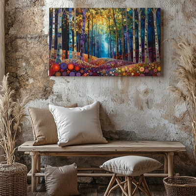 Wall Art Canvas Luminous Fantasy Forest Canvasglowing Trees And Dream Path