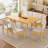 Upholstered Stackable Dining Chairs Set of 2 - Linen Fabric Seat, Frame, Rustic Modern Kitchen & Dining Room Chairs-673437103-673437097