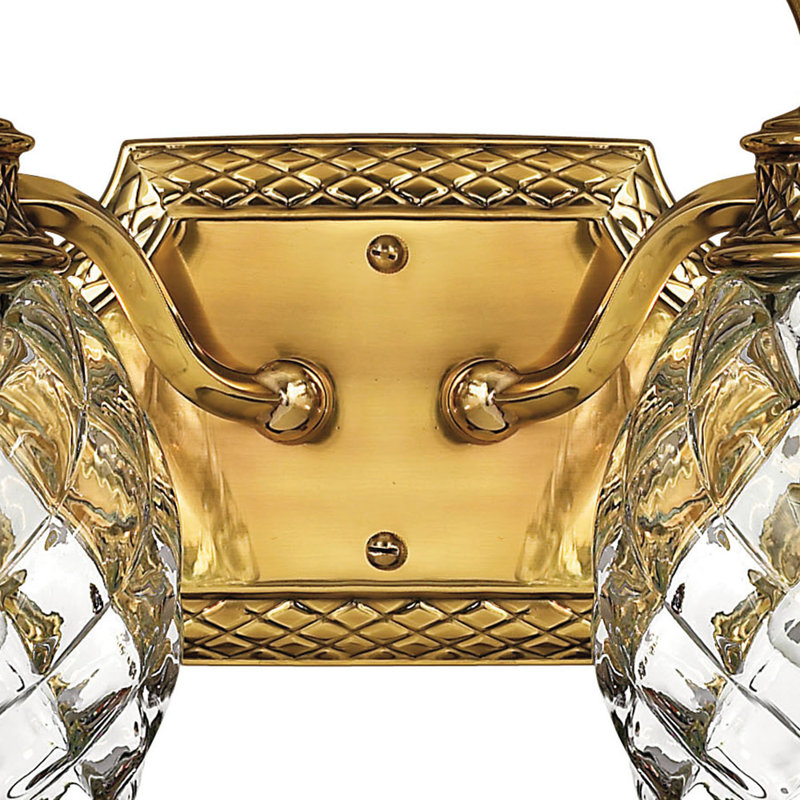 Plantation 2 Light Wall Sconce, Burnished Brass