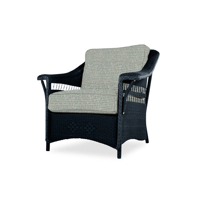Nantucket Outdoor Lounge Chair, Sandberg Flax, Ebony