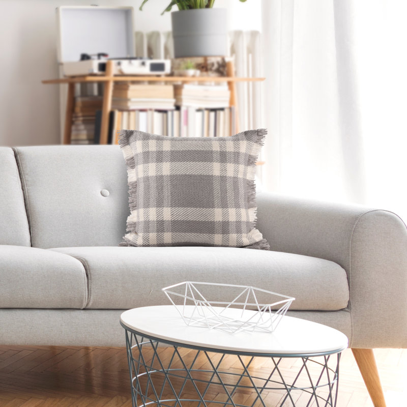  Housse et insert de coussin décoratif carré en mélange de polyester