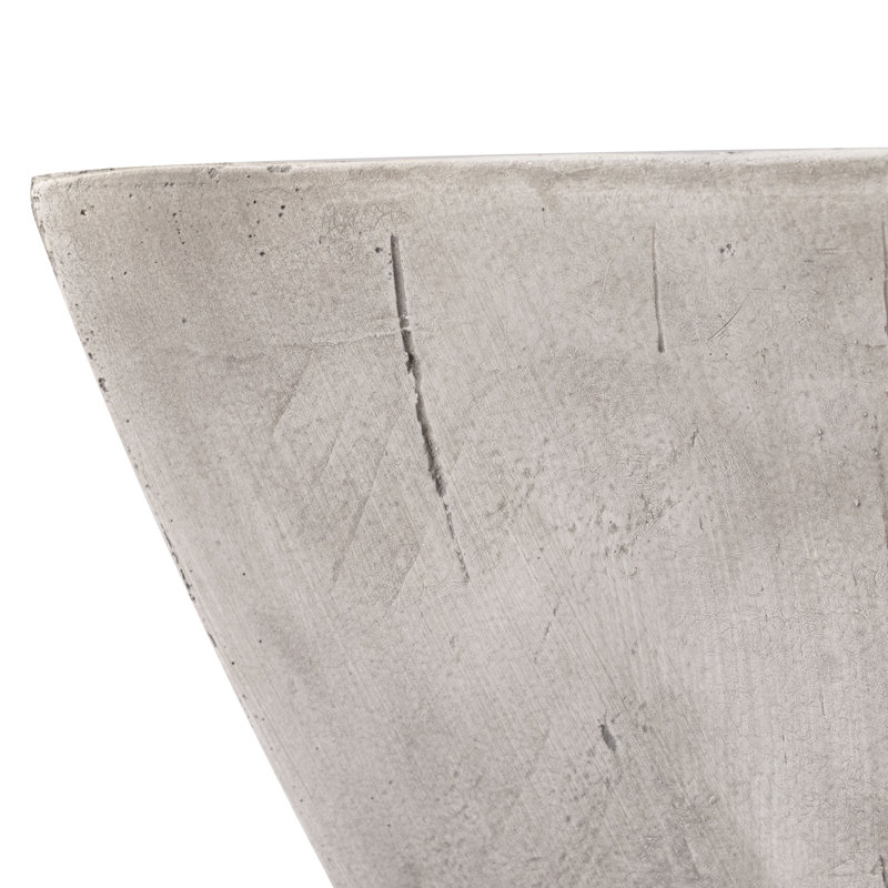 Table d'appoint Analu Modern Fiberstone avec piédestal torsadé, Marbre blanc