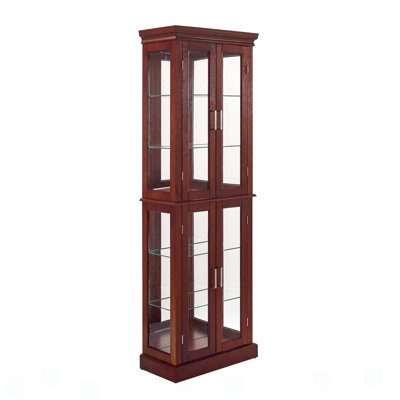 Malines Lighted Cabinet with Adjustable Shelves and Mirrored Back Panel