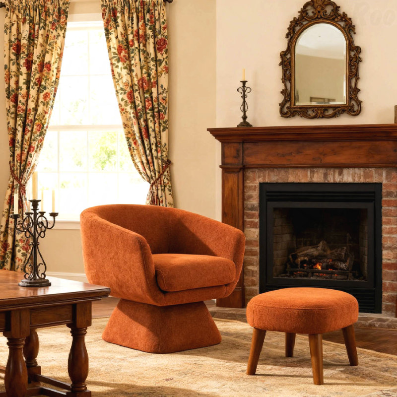 Fauteuil Lazy avec repose-pieds, style moderne, style décontracté pour fauteuil moderne, fauteuil de loisirs en tissu rembourré, fauteuil de lecture avec repose-pieds pour petit espace, fauteuil d'angle