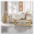 2-Piece Modern 2-Tier Rectangular Coffee Table Set-1736884670
