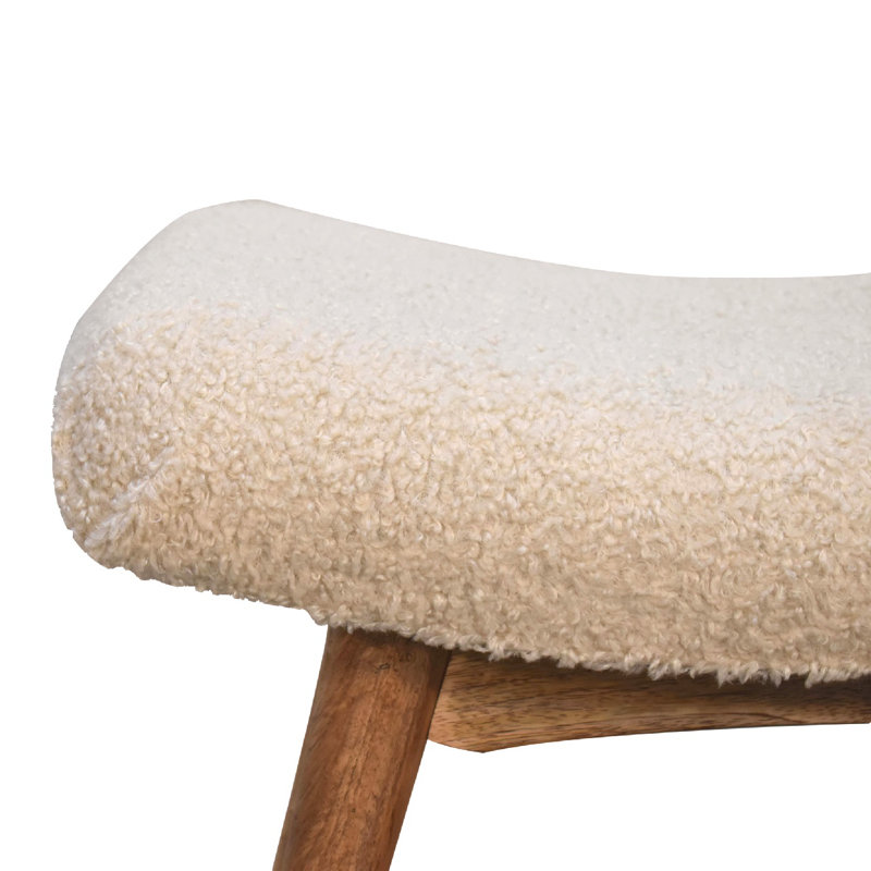 Cotton Blend Upholstered Bench