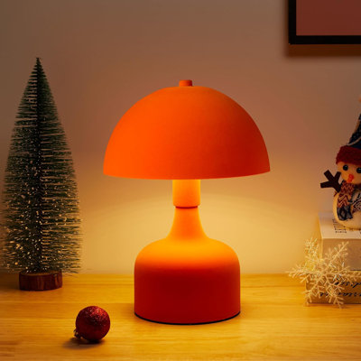 Mushroom Lamp Bedside Table Lamp Flocking Table Lamp Aesthetic Modern Lighting Button Control Table Lamp