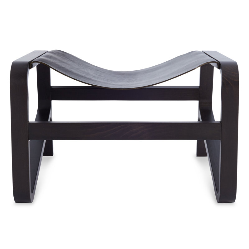 Toro Ottoman, Night Genuine Leather, Black