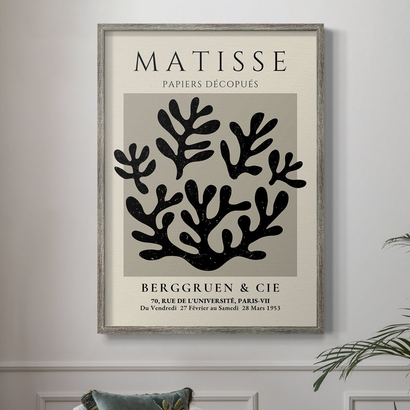 Matisse CLV, reproduction d'art encadrée - bois massif, H 11 po x l 9 po