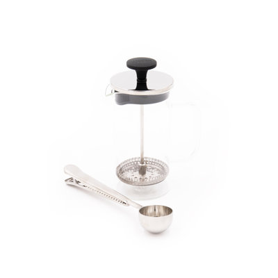 2pc Cafetière Set with Stainless Steel Havana 3-Cup Cafetière and Coffee Measuring Spoon with Clip