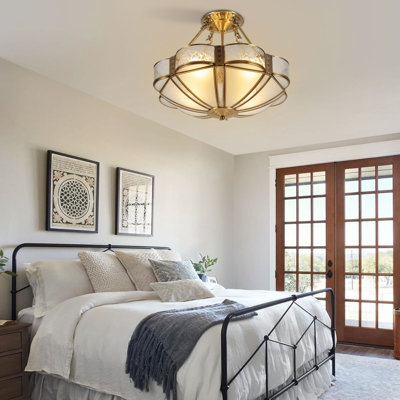 Keyin 17.71Inch Classic Flower-shaped Ceiling Light