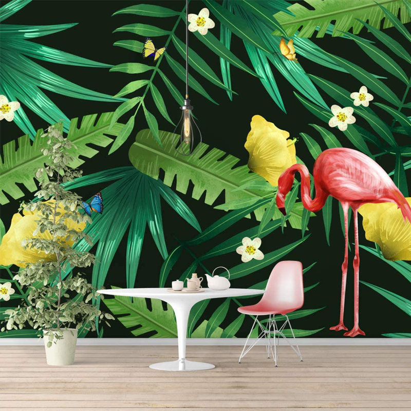 Panneau mural 8,33 pi x 144 po Flamingo Plant, L 8,33 po x L 144 po