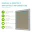 Babillard fermé en vinyle avec cadre en satin 1 porte Ghent-11138560-11138567-11138574