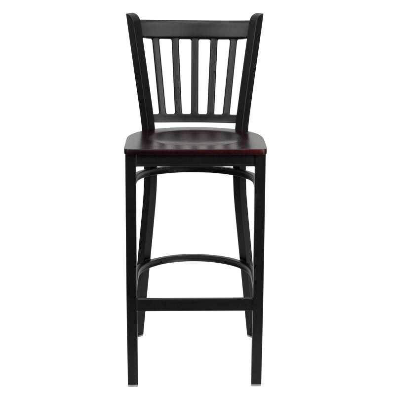 Clairah Upholstered Faux Leather Counter Stool, Walnut