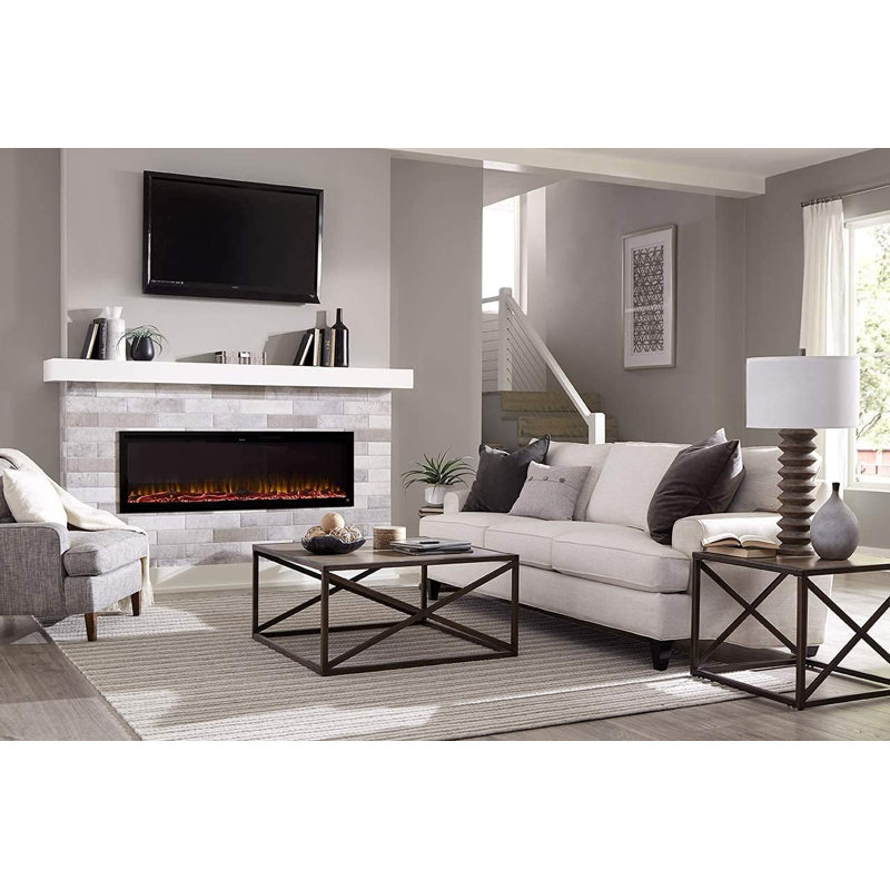 Sideline Elite Smart 60” WiFi-Enabled Electric Fireplace - in-Wall Recessed
