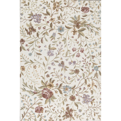 Wool Floral Area Rug