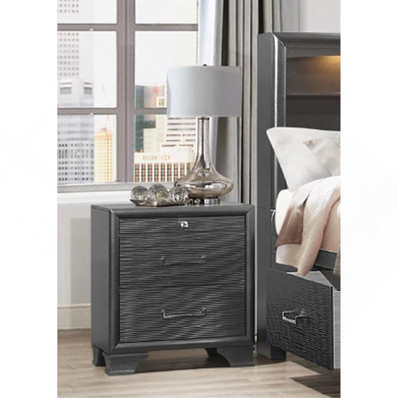 CIVIC GREY NIGHTSTAND, Gray