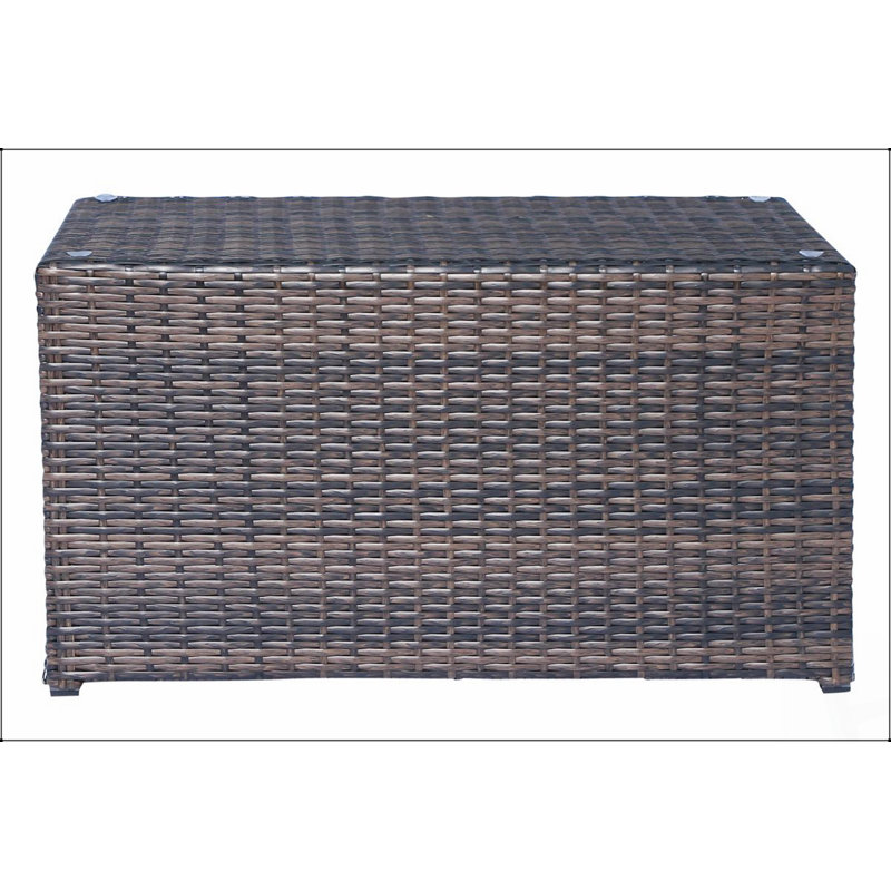 Table basse entièrement assemblée avec plateau rectangulaire en verre avec base en osier et en rotin, parfaite pour un décor moderne et naturel.