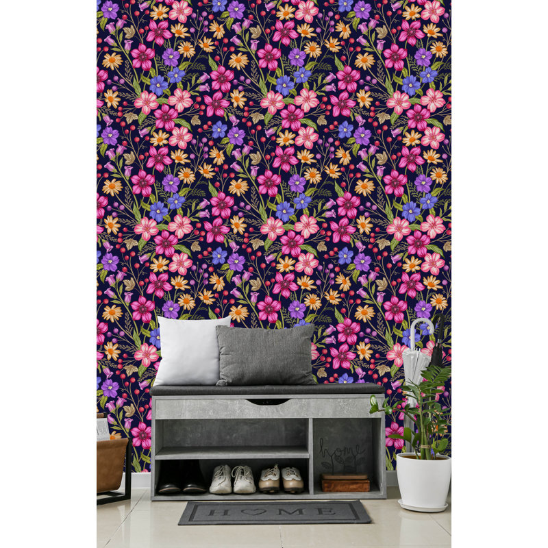 Floral Tile, 18.75" L x 25" W, Vinyl