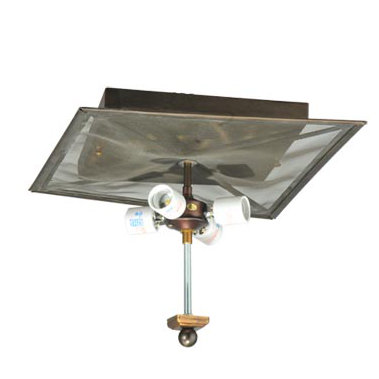 Lone Grizzly Bear Flush Mount, 10.5" H x 17" W x 17" D, 4 Light