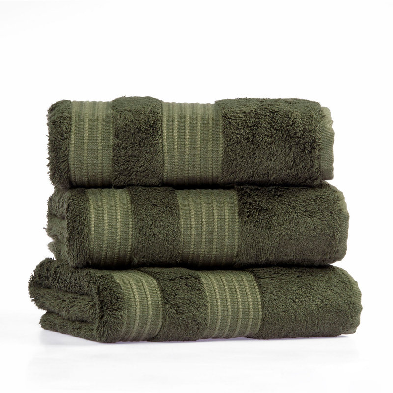 Plush Bath Towel, Dark Green