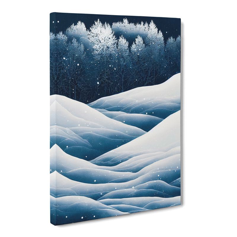 CAN-V0523-2900X Winter Landscape Forest View - Wrapped Canvas Print, 50cm H x 35cm W x 3cm D
