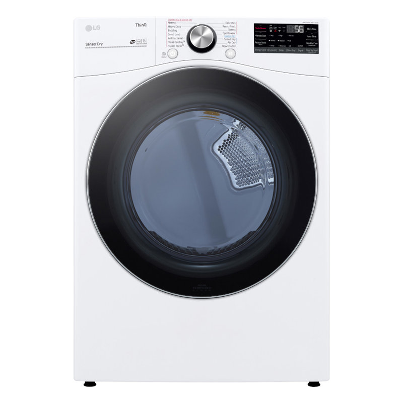 LG 7.4 cu. ft. Ultra Large Capacity Smart Wi-Fi Enabled Front Load Electric Dryer with Turbosteam and Built-In Intelligence