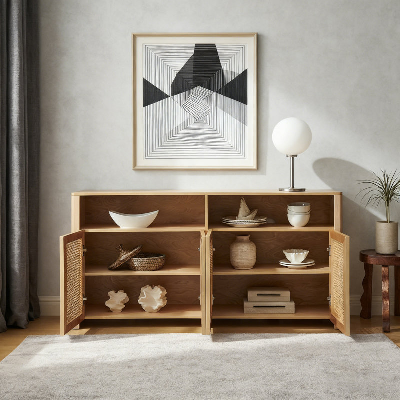 Buffet avec rangement, Naturel