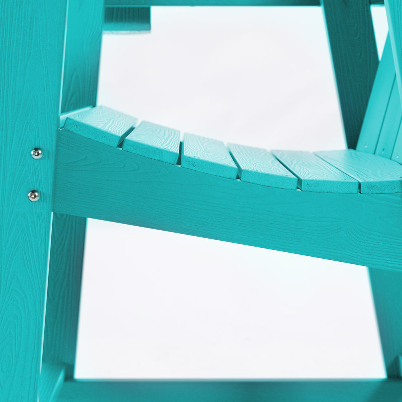 Chaise Adirondack en plastique Dutta, Bleu Aruba