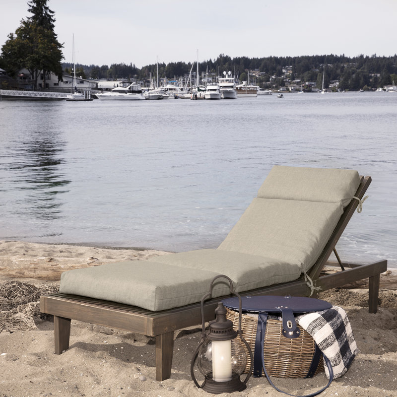 Arden Selections Oceantex Outdoor Chaise Lounge 4" Cushion, Tan