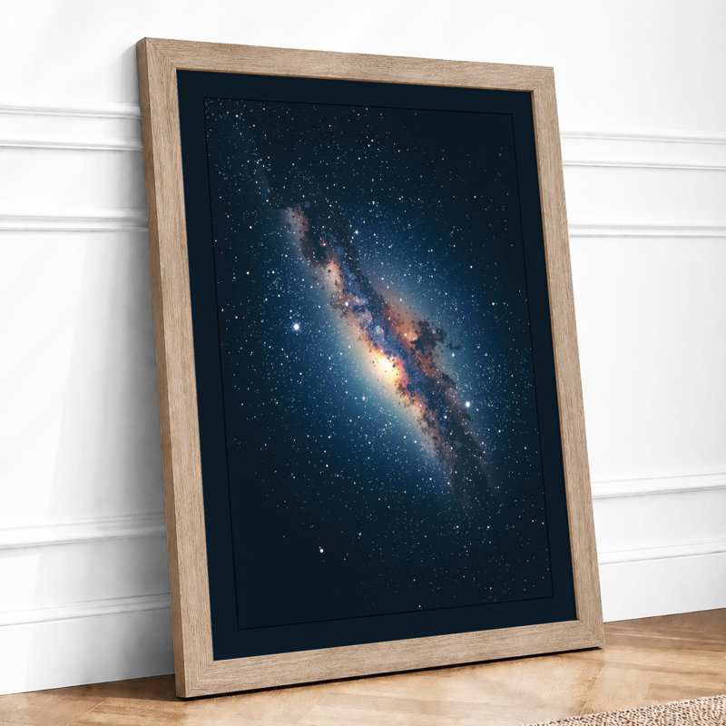 Milky Way Arc Modern - Print, Oak, A3 - 42.0 x 29.7 cm