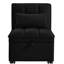 4 In 1 Bed With Pillows, Adjustable , Black Velvet Fabric, Design Comfortable Upholstery, Space-1267303382