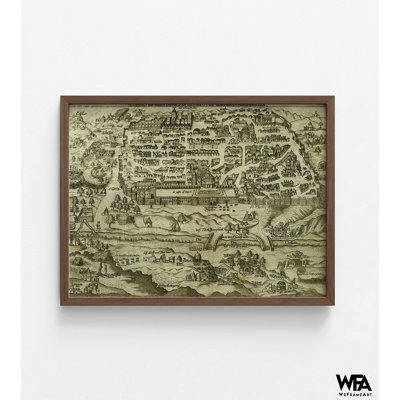 Carte antique de Jérusalem par cartes anciennes, carte de la ville antique, reproduction de carte ancienne, impression d'art de Terre Sainte, carte de la Bible, carte des régions bibliques