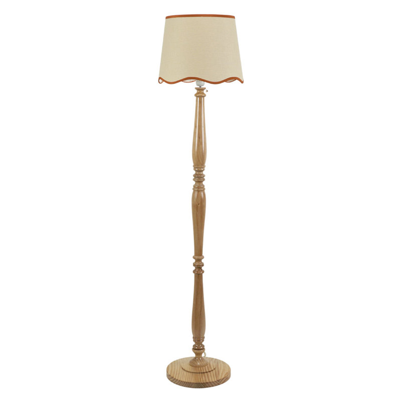 Brechin 152cm Traditional Floor Lamp, Natural, Natural/Orange, No