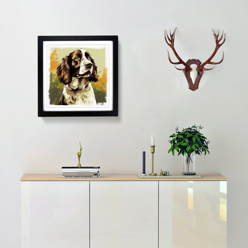 Single Picture Frame Print on Wood, Black