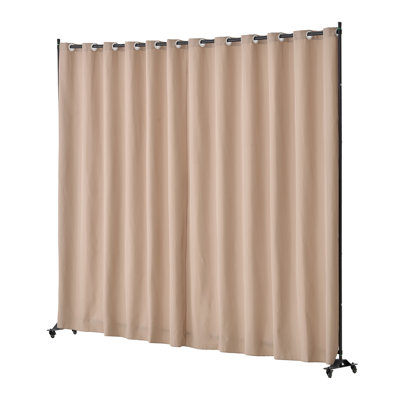 Room Divider, 96×120inch Portable Panel Room Divider with Wheels Curtain Divider Stand, Room Divider Privacy Screen for Office, Bedroom, Dining Room,